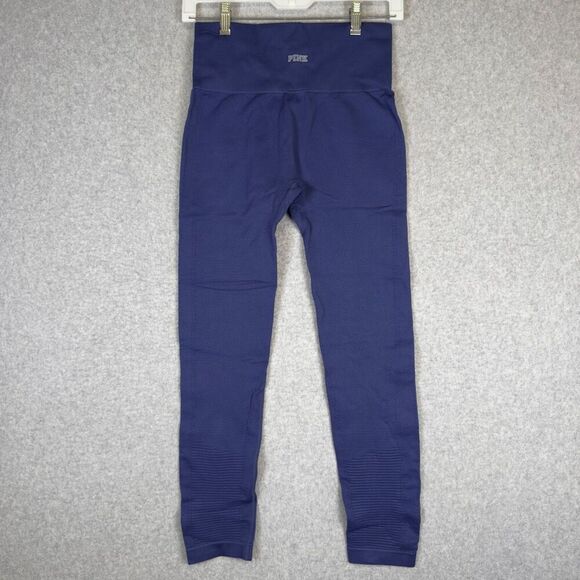 Pink Victoria's Secret Ultimate Women's Medium Blue High Waisted Ankle Leggings - Picture 4 of 6